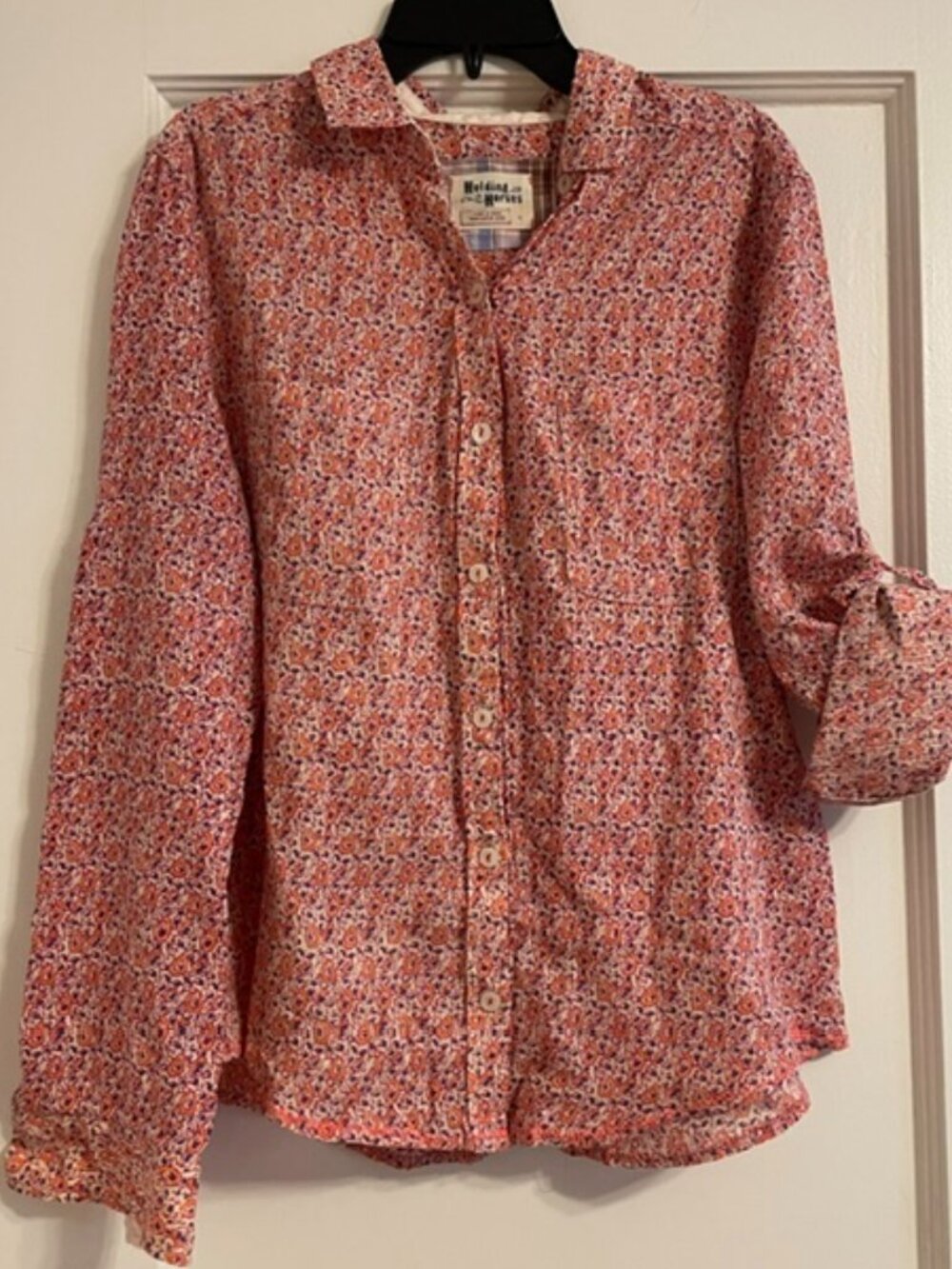 ANTHROPOLOGIE Holding Horses Ditsy Floral Button Down Shirt 4